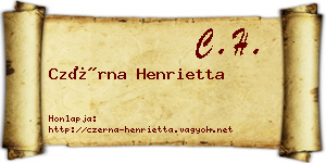 Czérna Henrietta névjegykártya