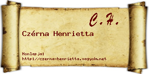 Czérna Henrietta névjegykártya